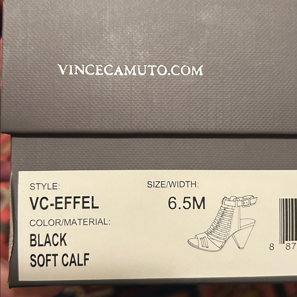 Vince Camuto black sandal strappy gladiator 6.5 - Picture 6 of 6